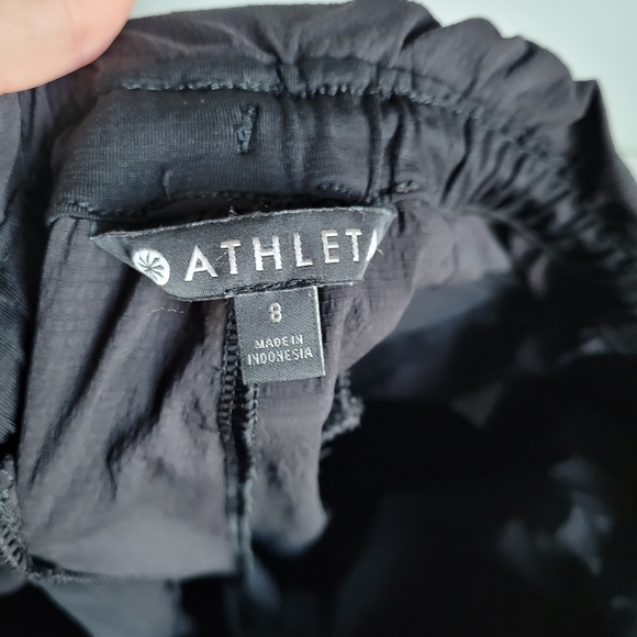 Athleta, Trekkie Nylon Drawstring Paper Bag Black Active Nylon Pants, 8 - Picture 7 of 10